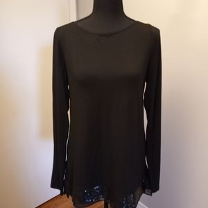 White house black market, medium, black long sleeve classy top.